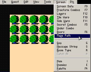 Maze Path menu