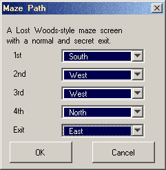 Maze Path dialog